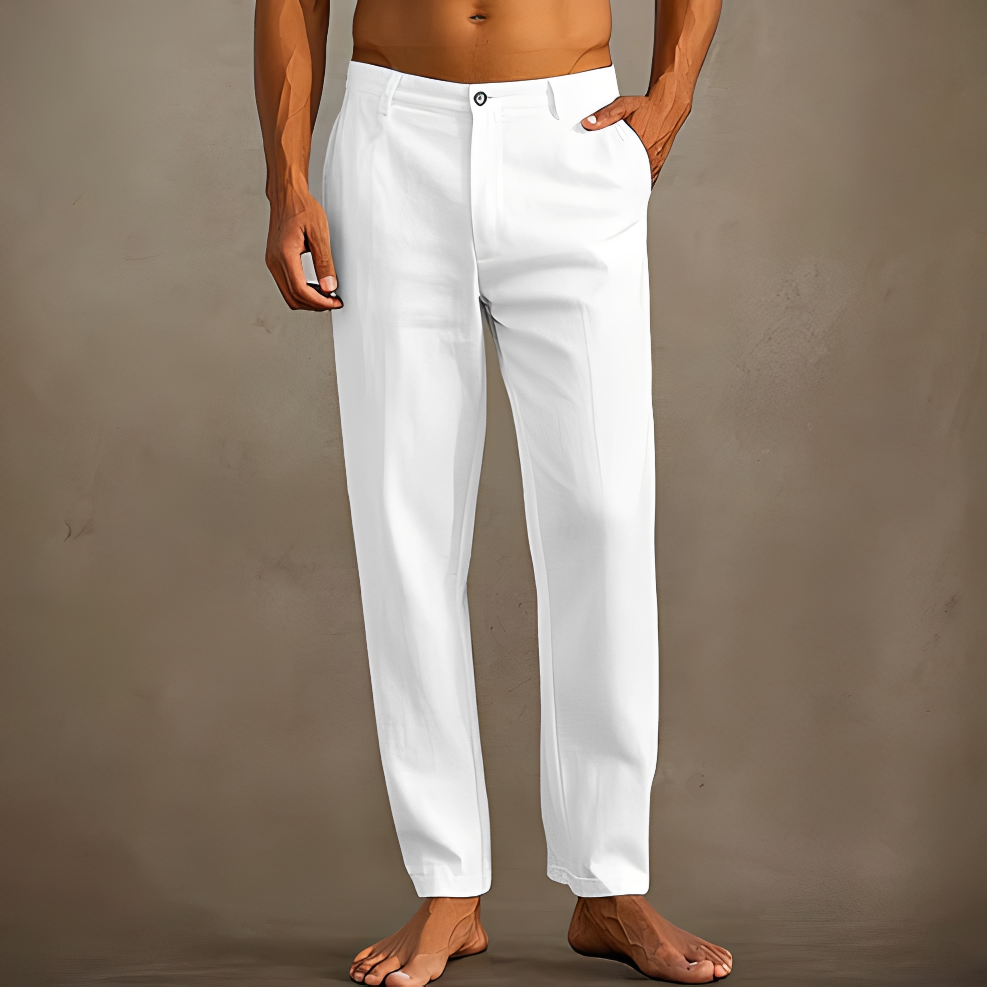Anjay - Pantalon d'été large pour homme