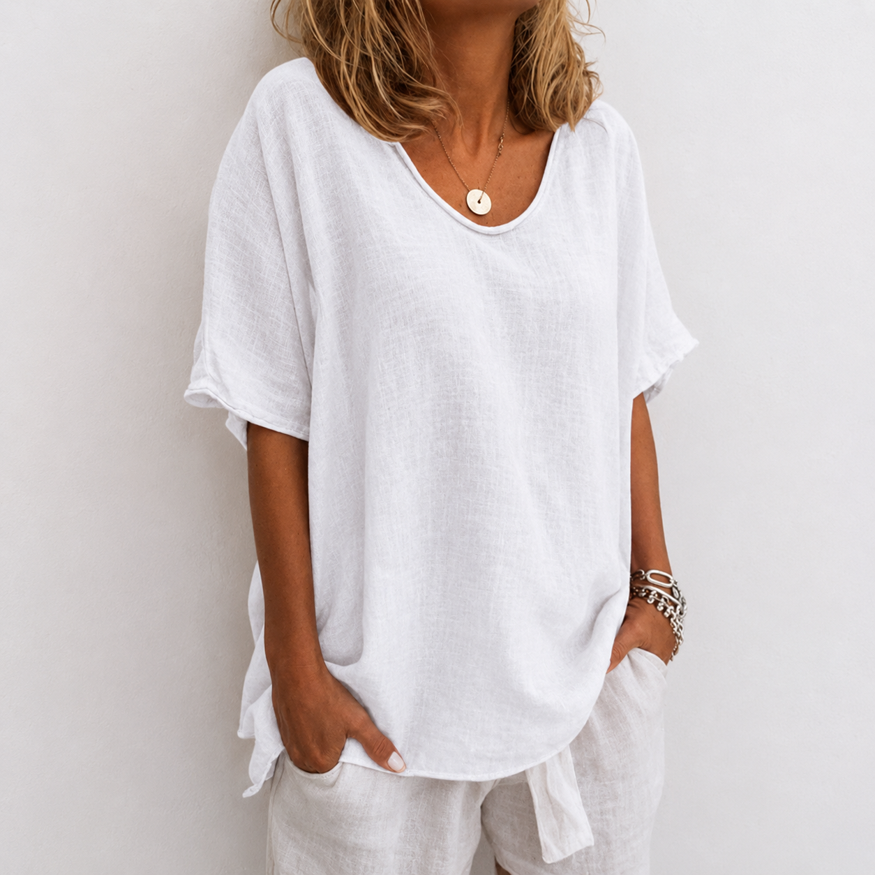 Joanne - Blouse décontractée et ample pour femmes