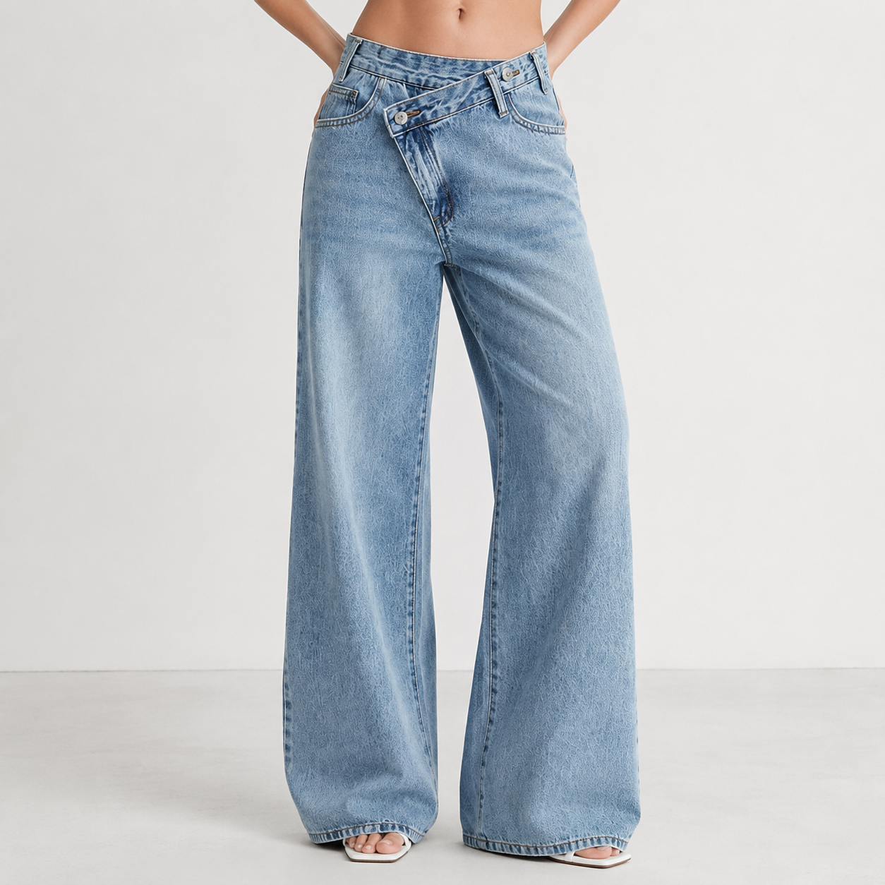 Jolina - Pantalon avec taille asymétrique
