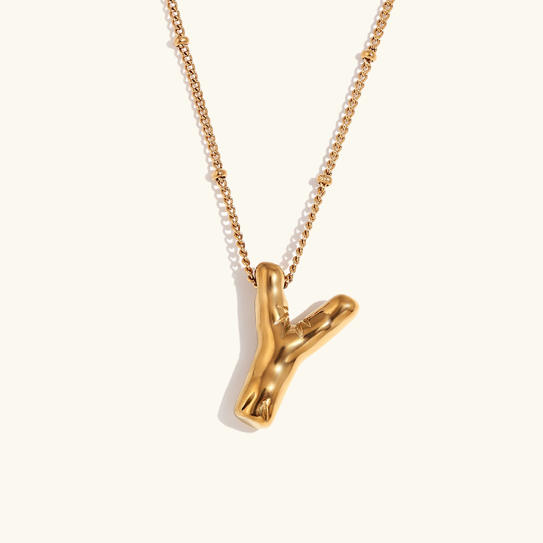 Collier initial en or Balloon