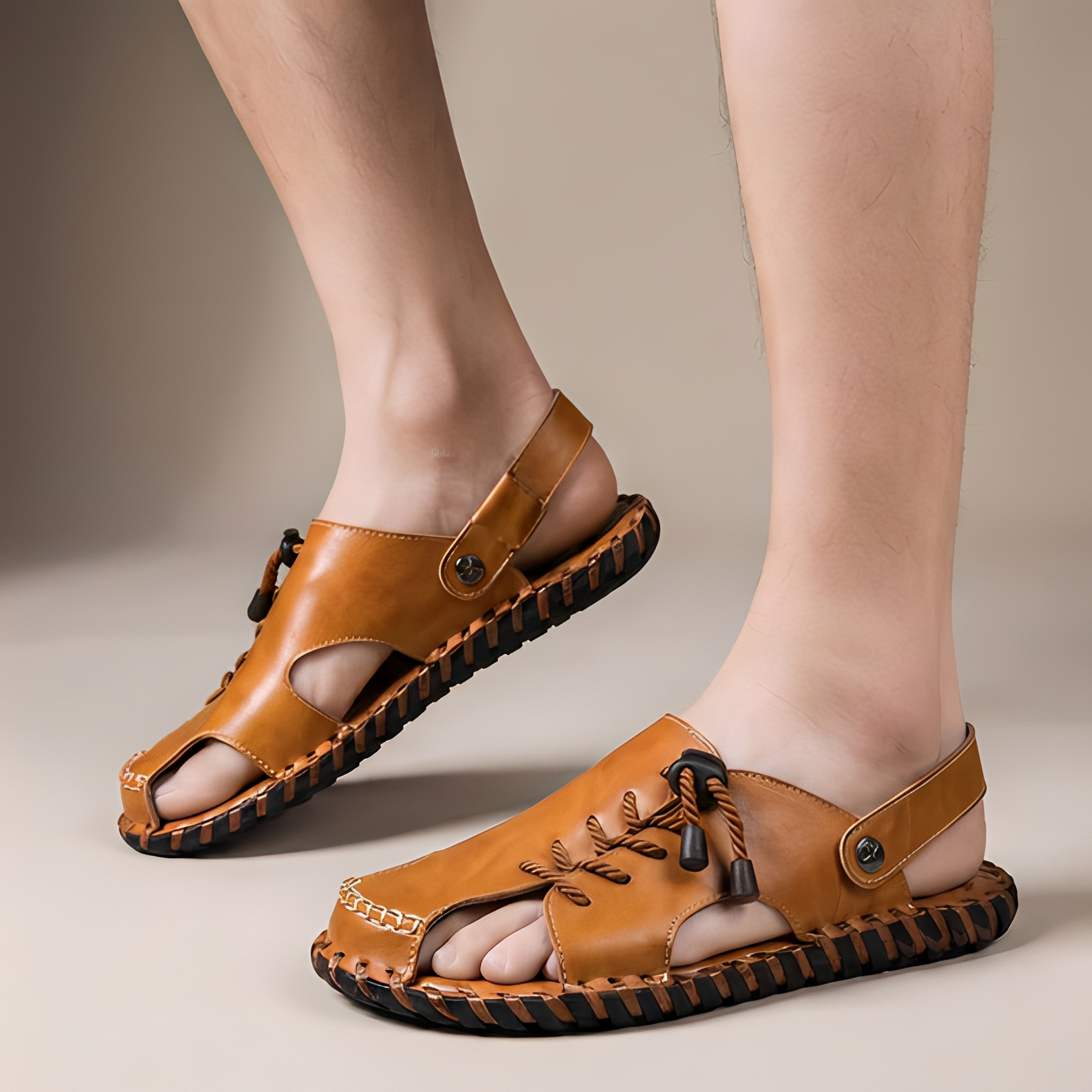 Rowar - Sandales estivales à bout ouvert pour homme