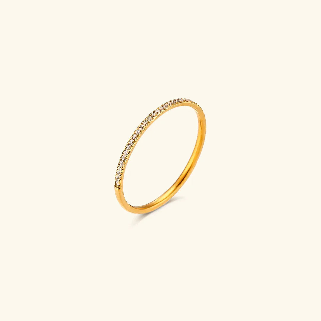 Zarra – bague pavé d'or radieux