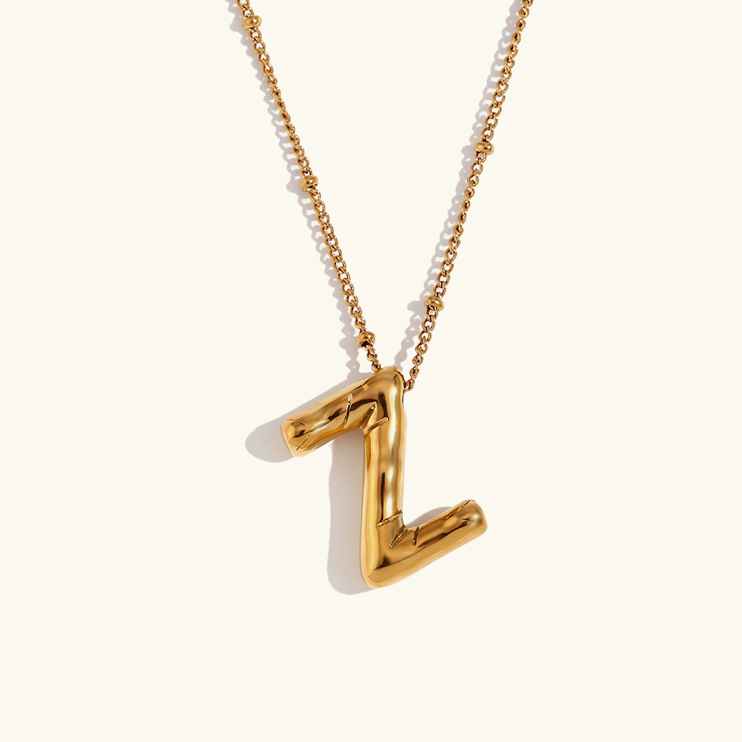 Collier initial en or Balloon
