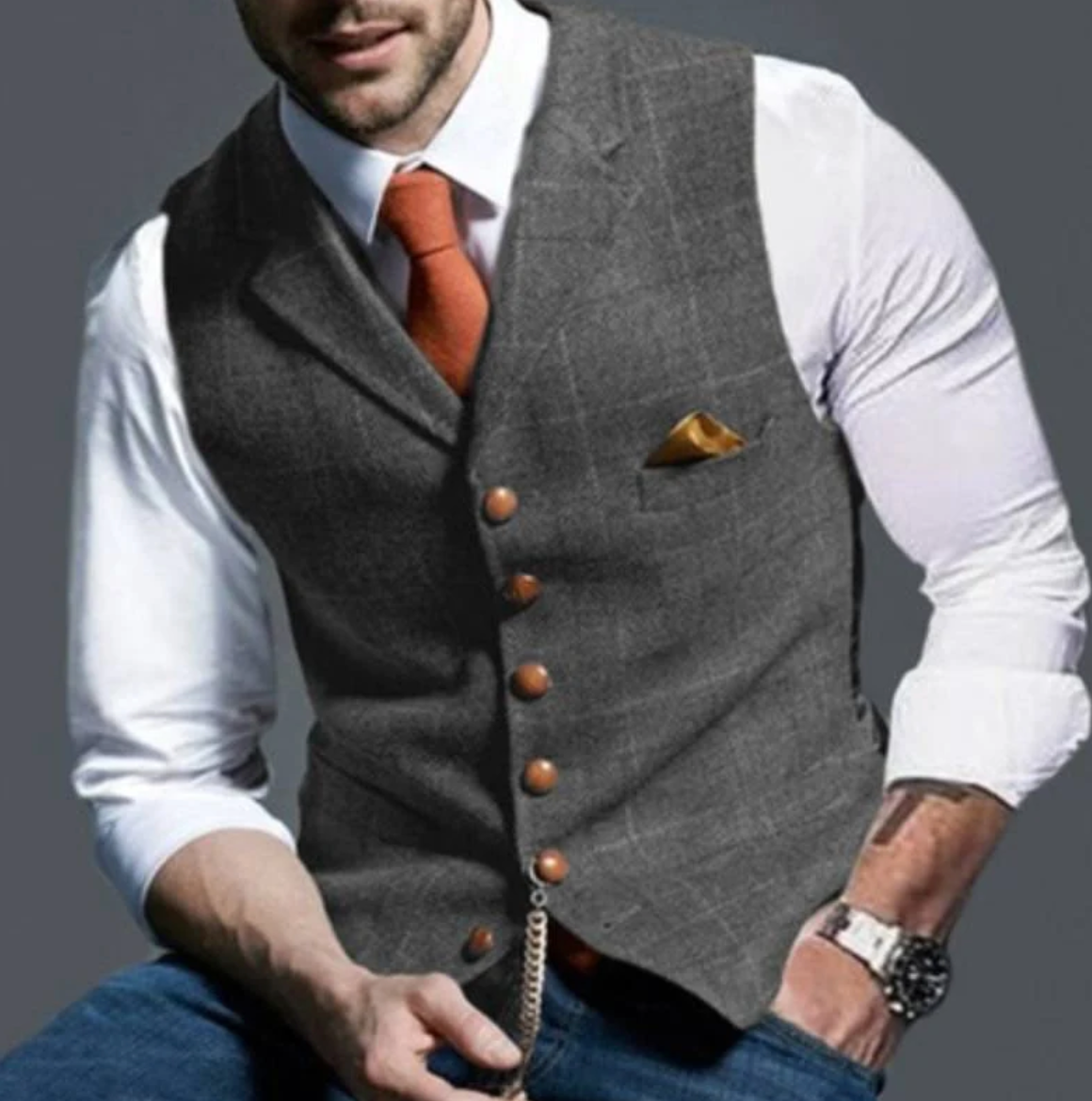 Jericho - gilet carreaux homme