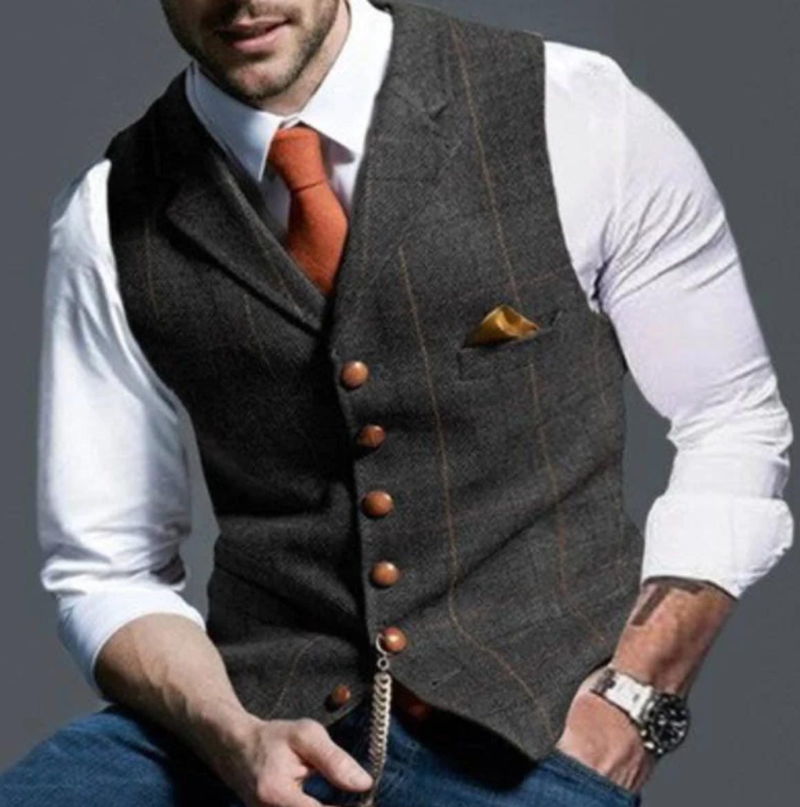 Jericho - gilet carreaux homme