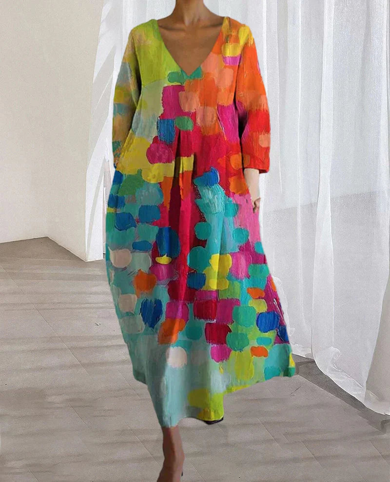 Noemi – Robe Ample avec Design Artistique