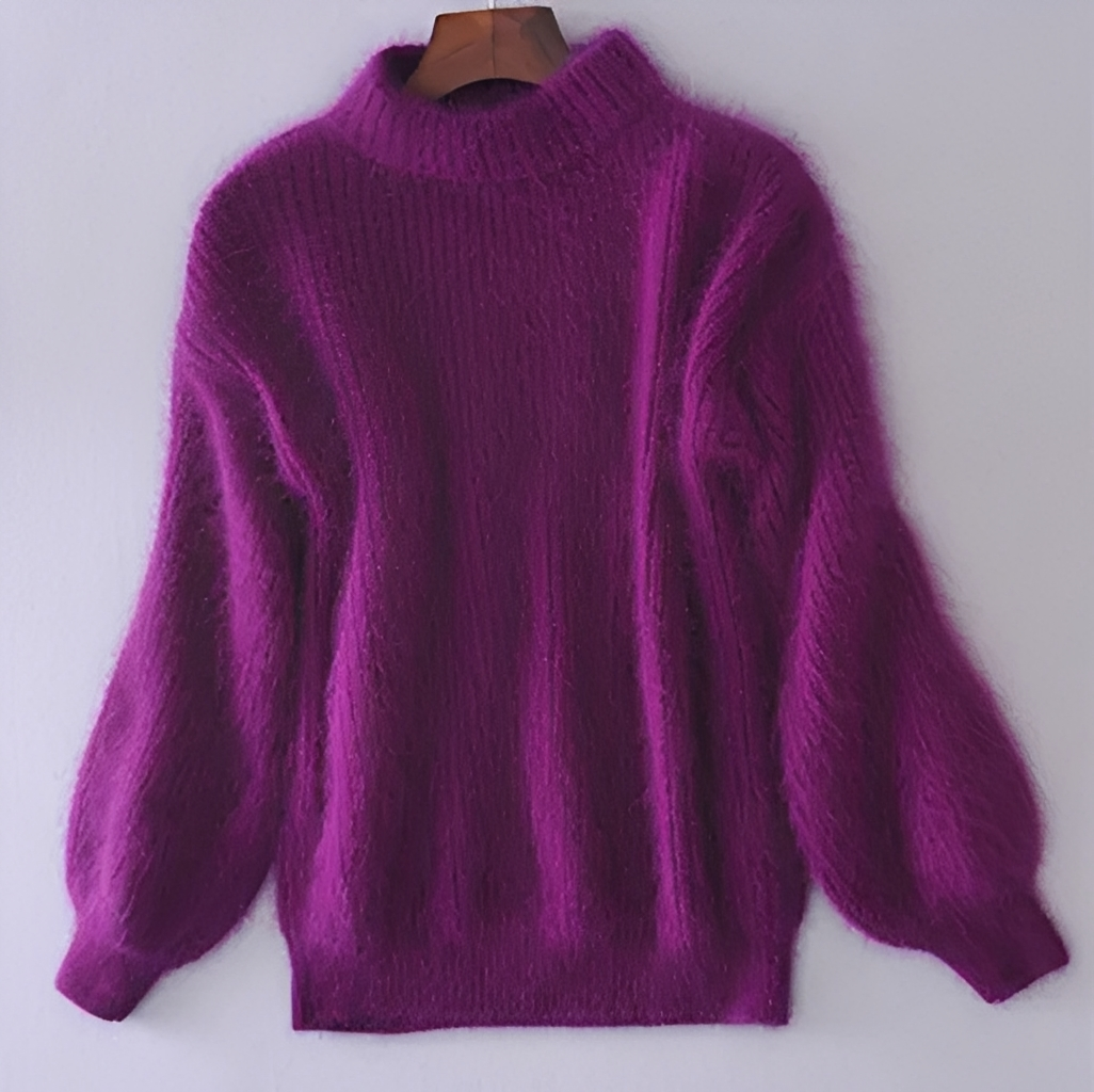 Brenda – Pull rétro style angora