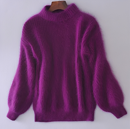 Brenda – Pull rétro style angora