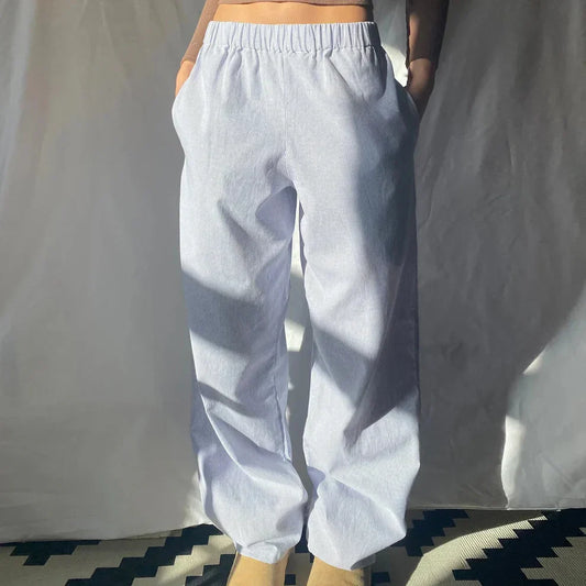 Elis – Pantalons Femme à Taille Haute et Jambe Large