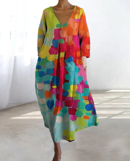 Noemi – Robe Ample avec Design Artistique