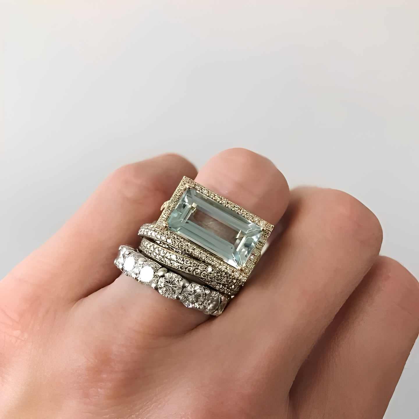Ailyn – Ensemble de Bagues en Argent Vintage