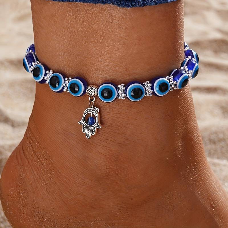 Bracelet de cheville Evil Eye Ocean Style - Karma et Chance