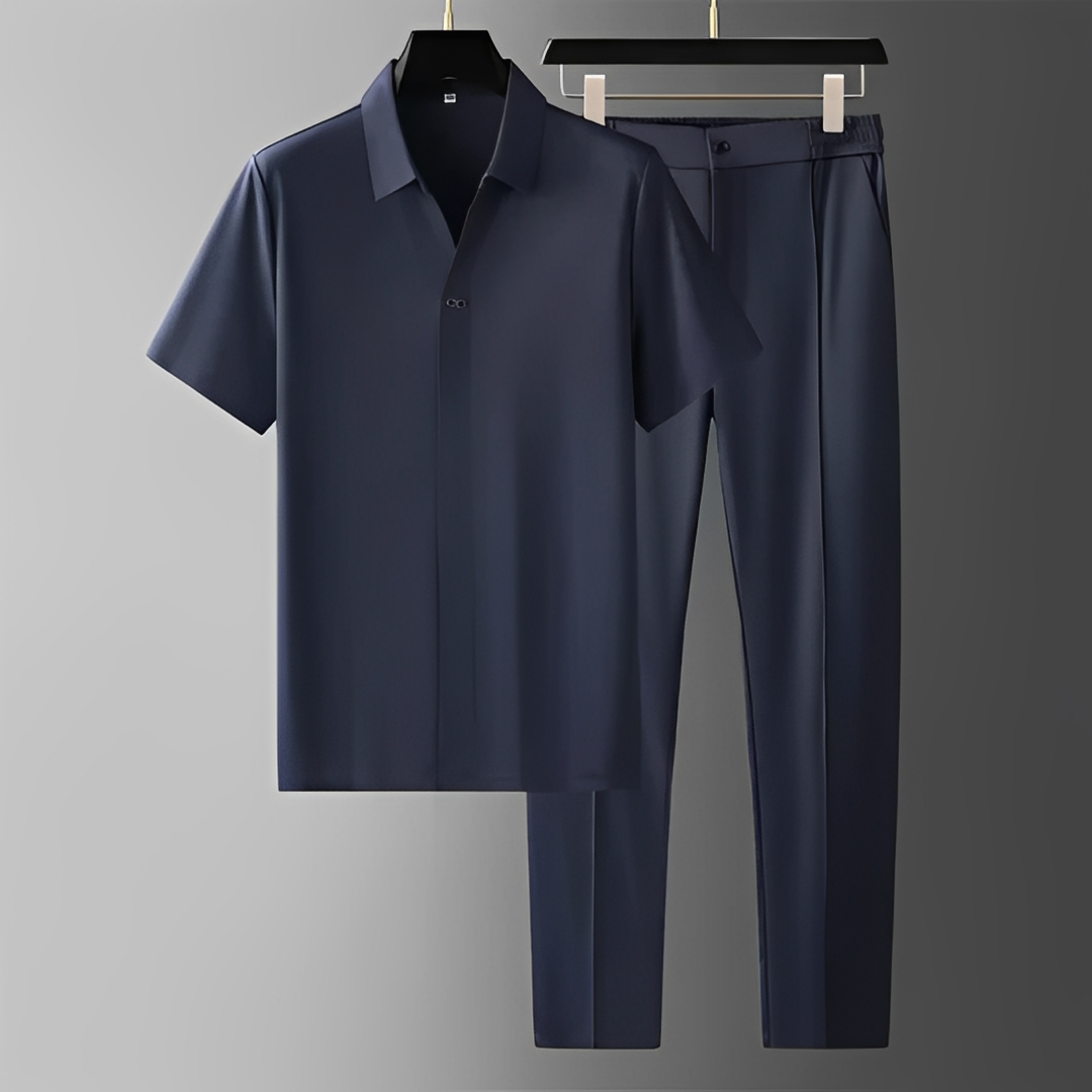 Luis - Ensemble chemise et pantalon homme pour l'été