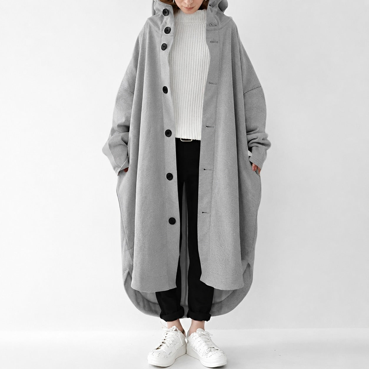Jennica - Trench-coat long et ample pour femmes