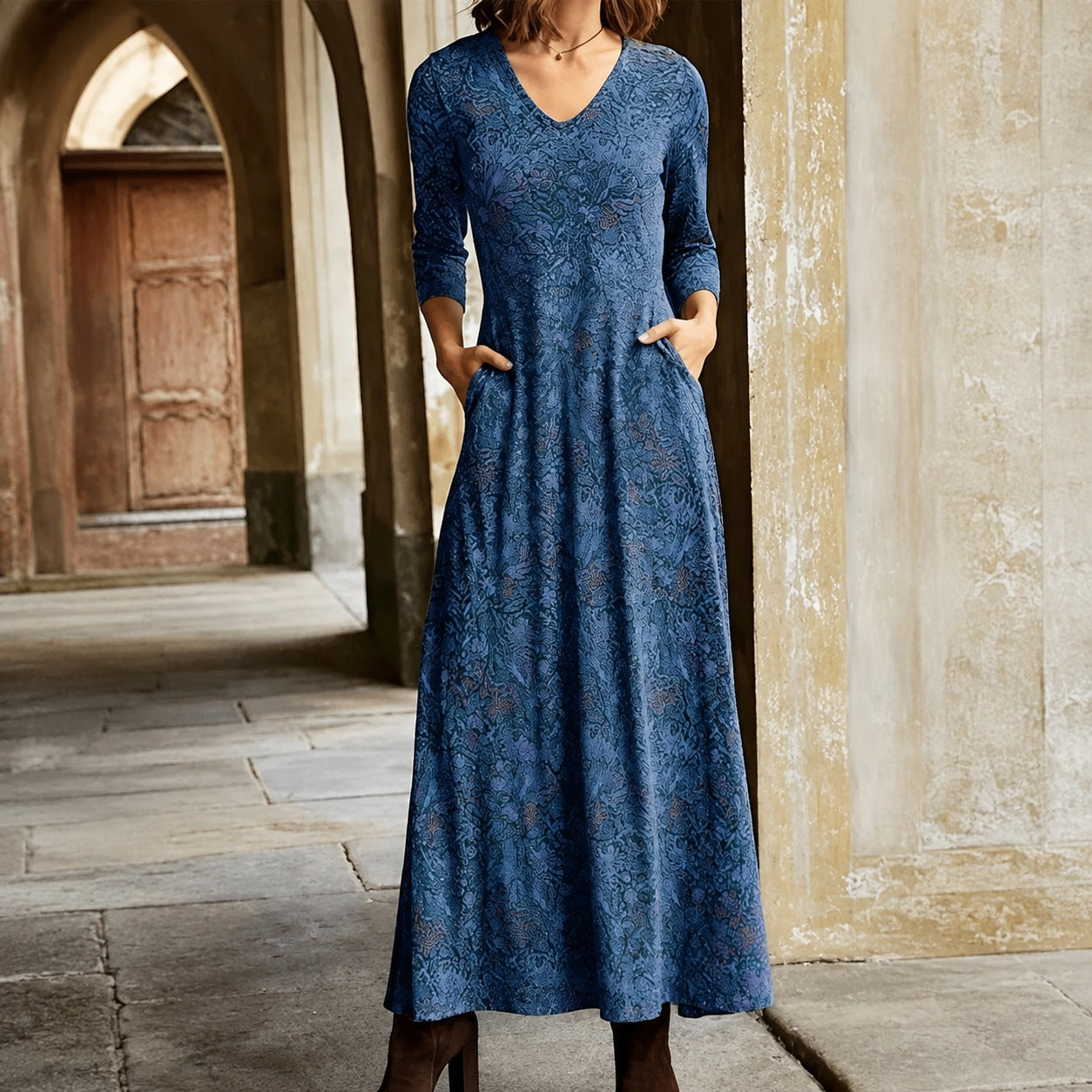 Sophie - Robe classique à manches longues pour femmes