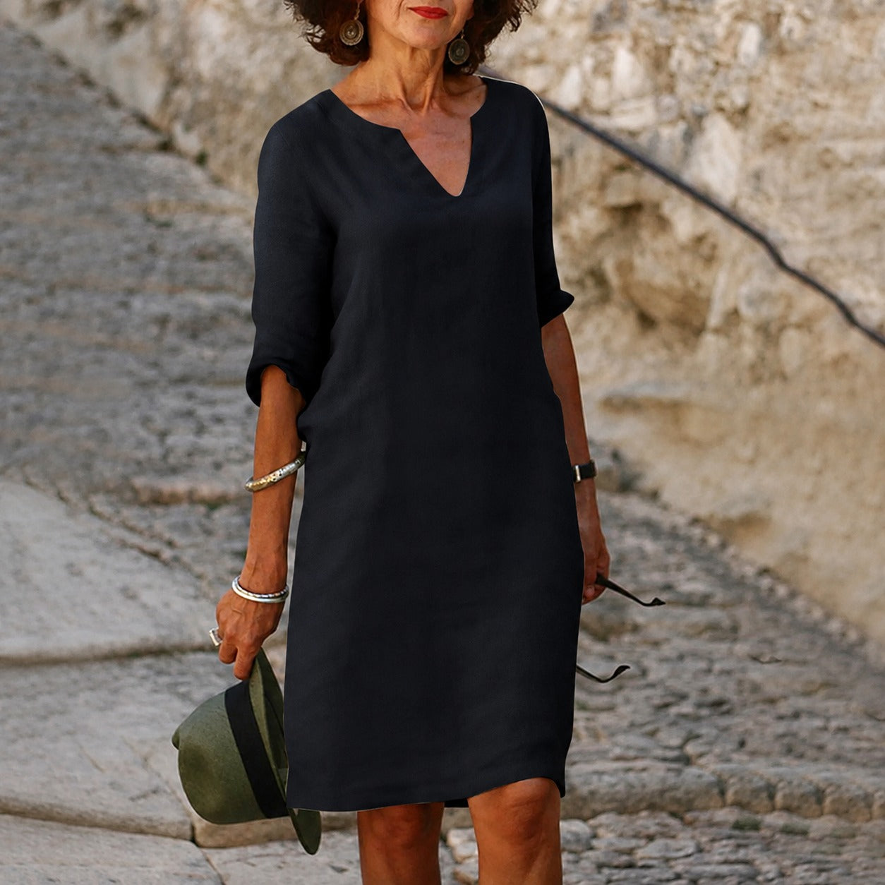 Sara - Robe élégante et unie