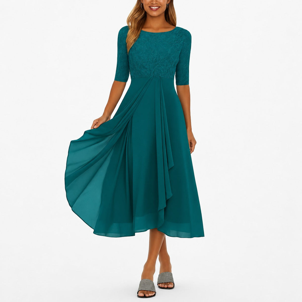 Ximena - Robe élégante pour femmes longueur genou