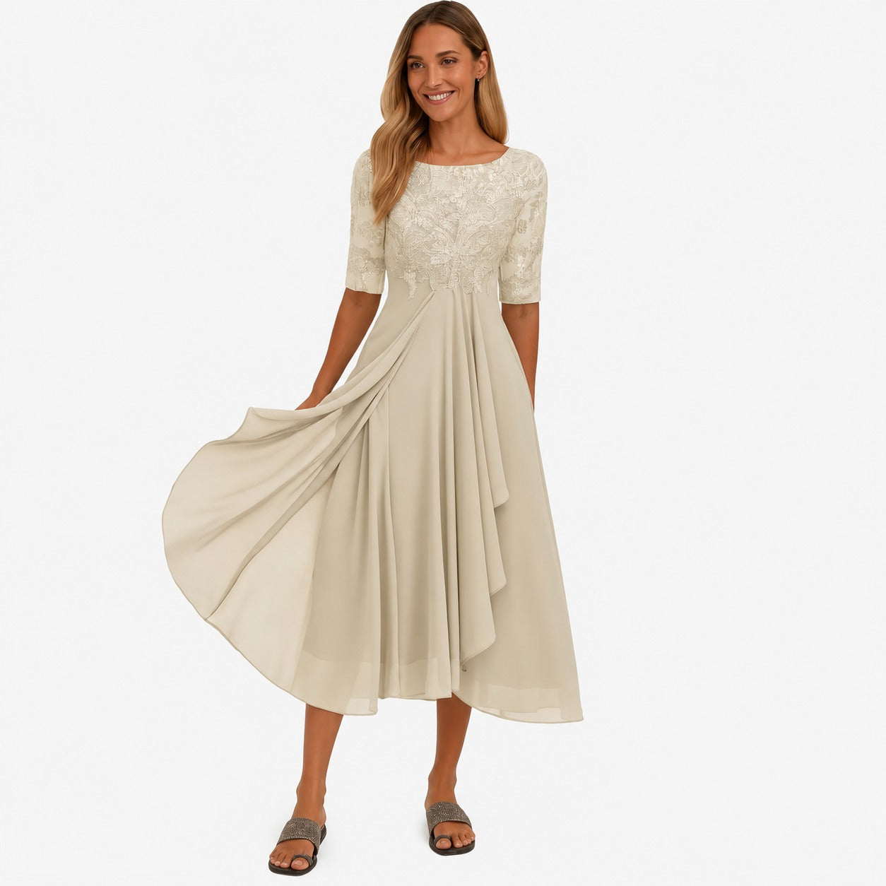 Ximena - Robe élégante pour femmes longueur genou