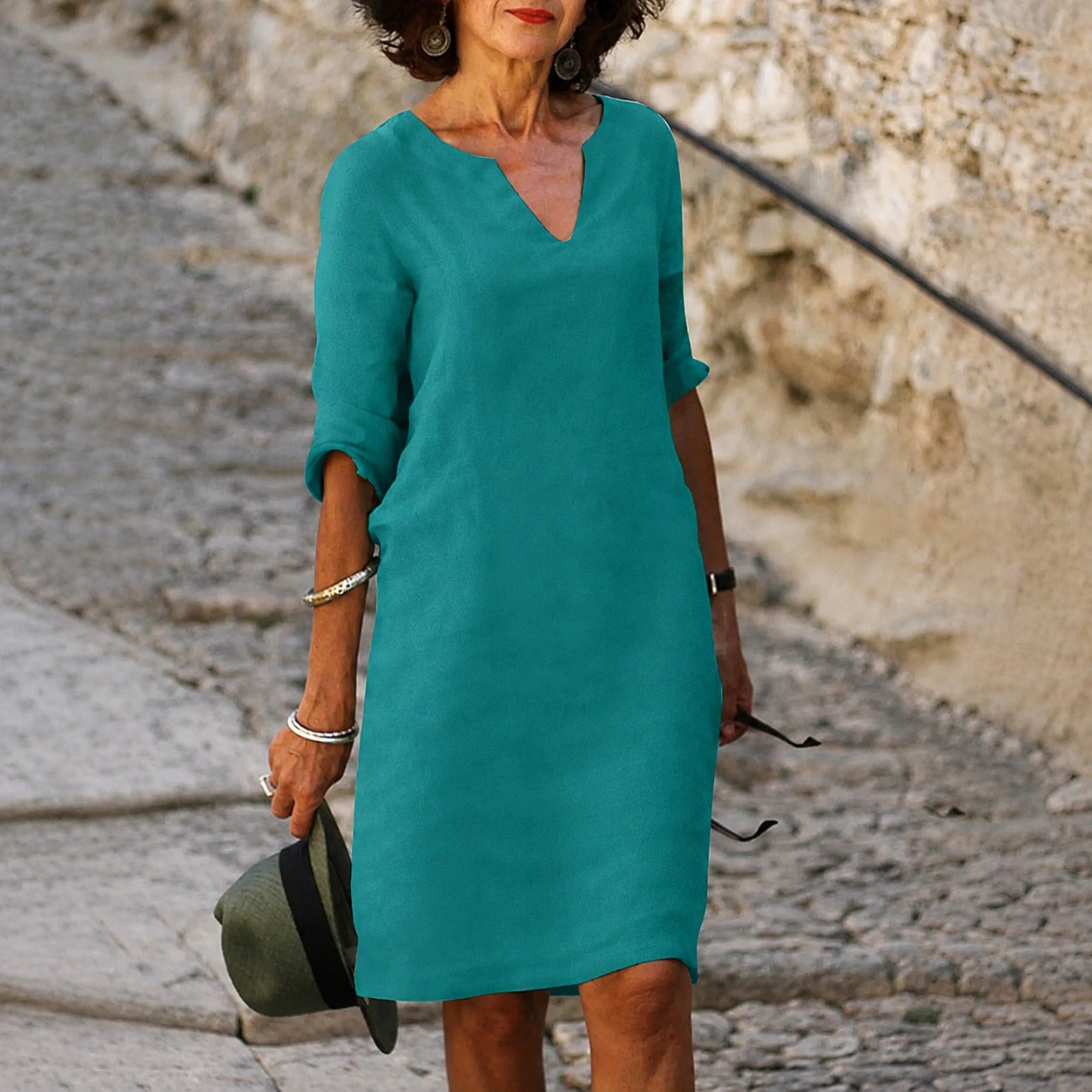 Sara - Robe élégante et unie