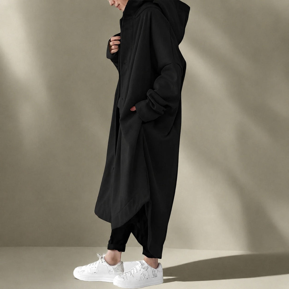 Jennica - Trench-coat long et ample pour femmes