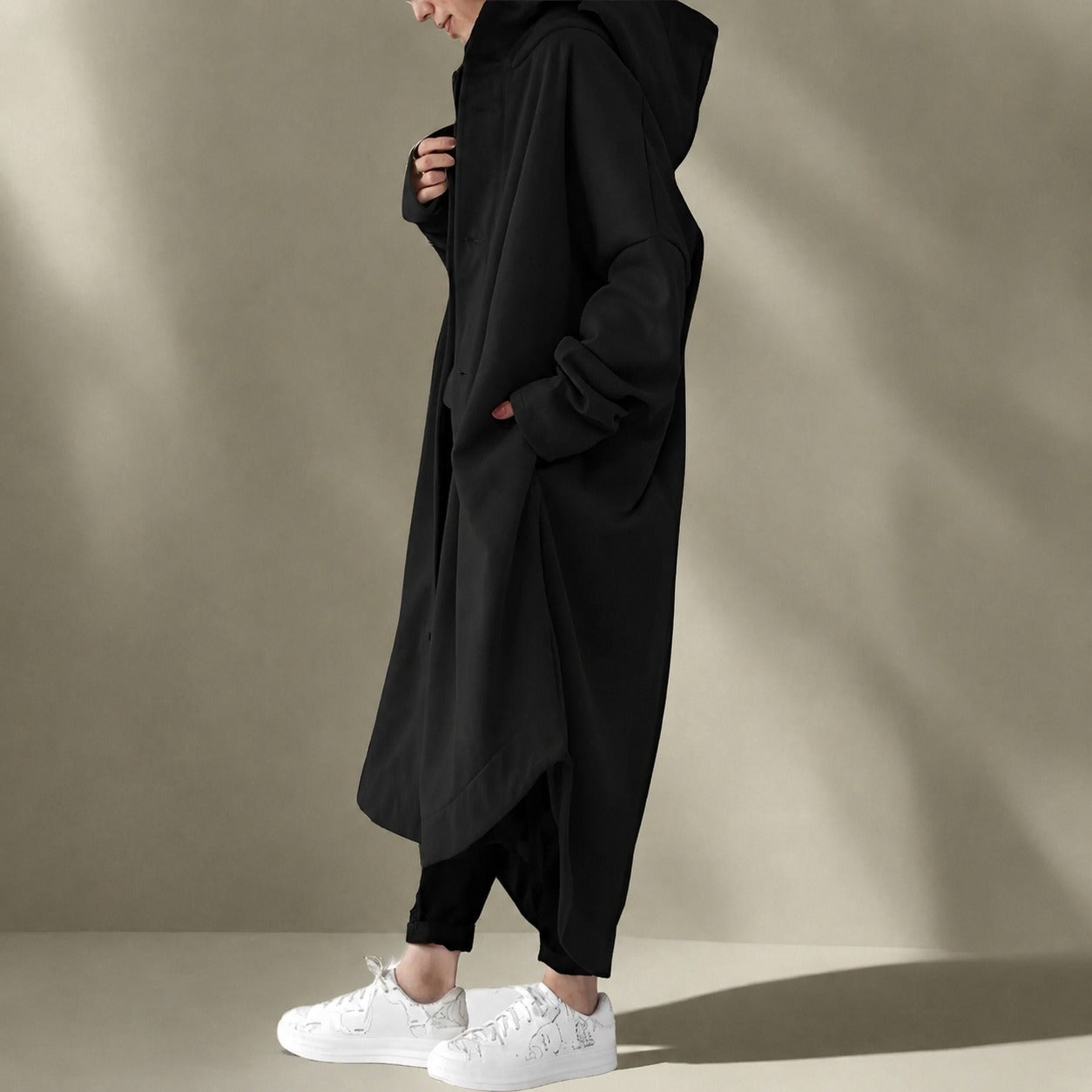 Jennica - Trench-coat long et ample pour femmes