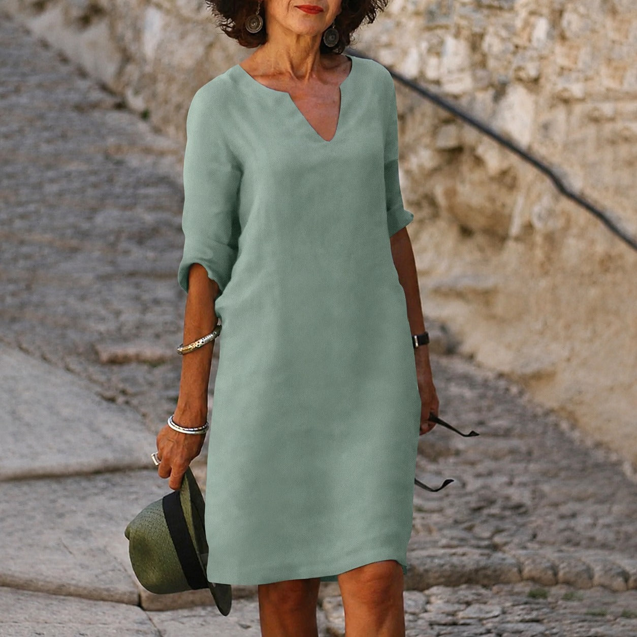 Sara - Robe élégante et unie
