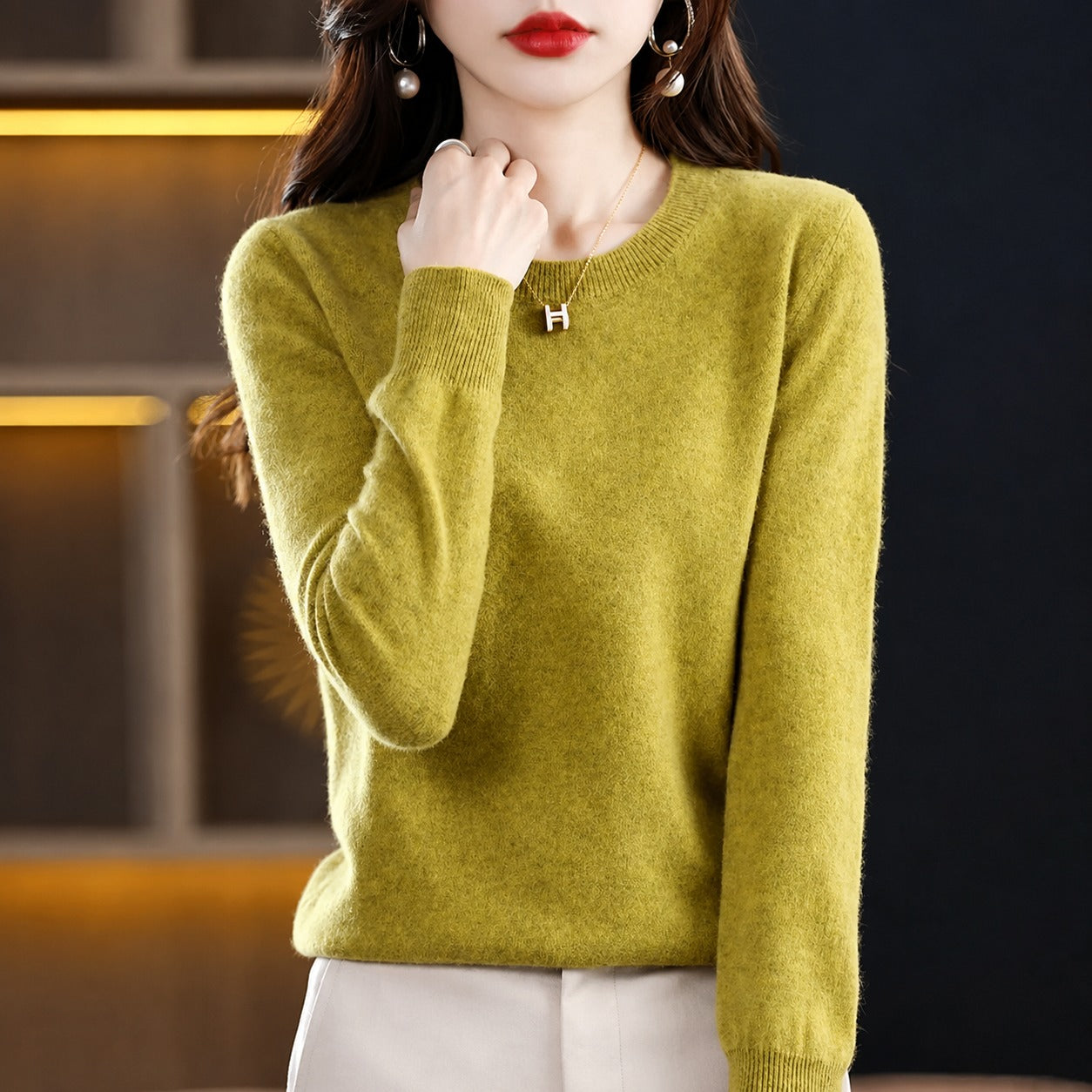 Erica - Pull décontracté à col rond pour femme