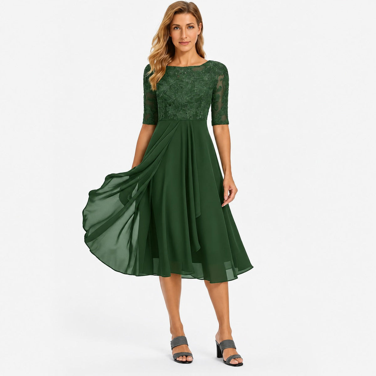 Ximena - Robe élégante pour femmes longueur genou