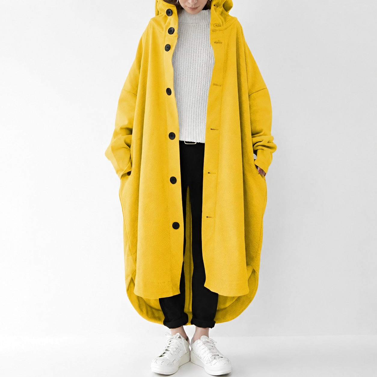 Jennica - Trench-coat long et ample pour femmes