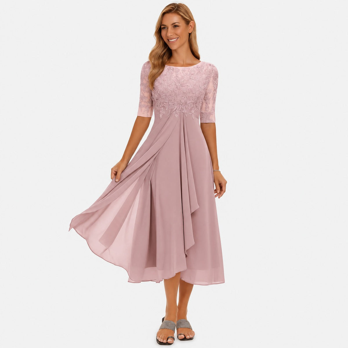 Ximena - Robe élégante pour femmes longueur genou