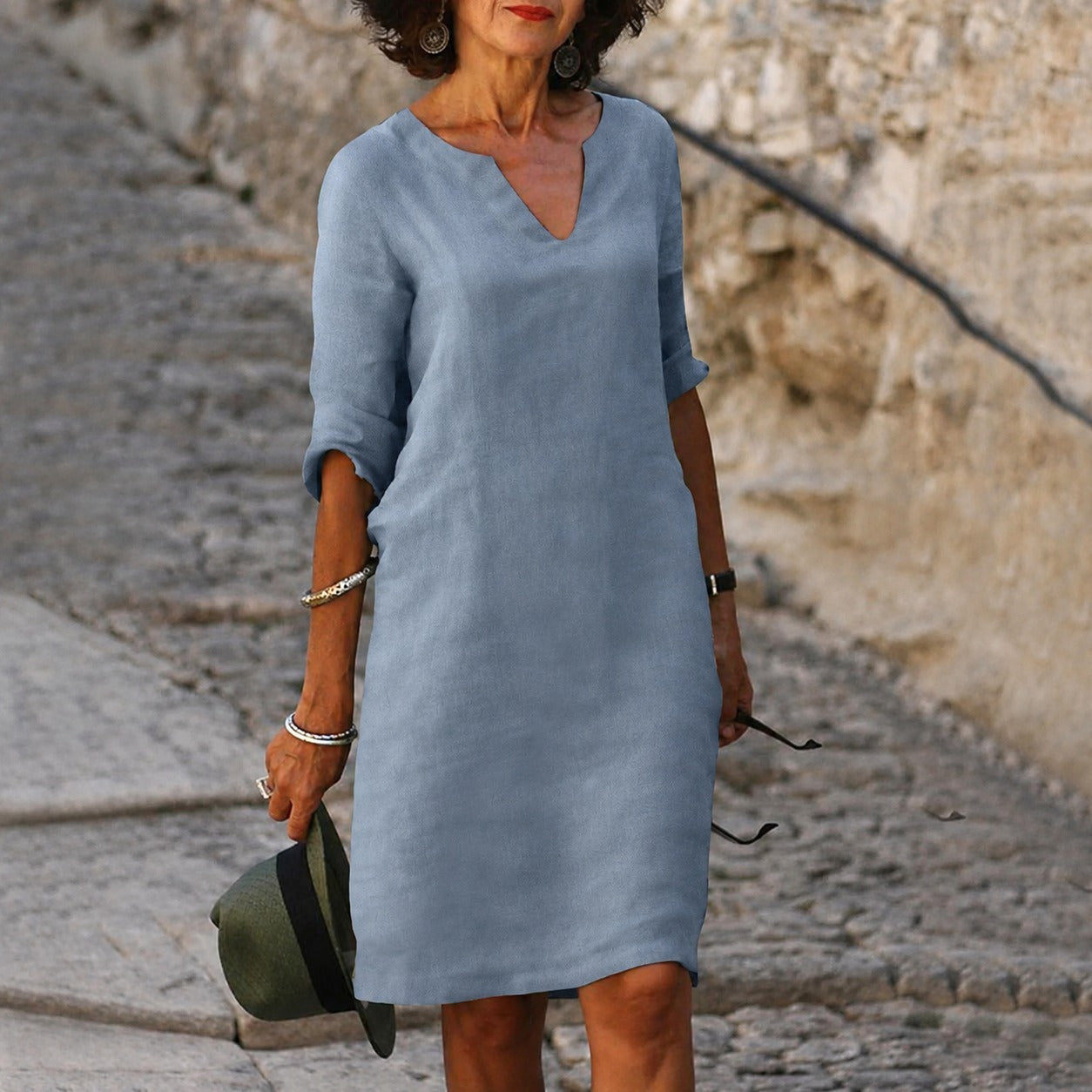 Sara - Robe élégante et unie