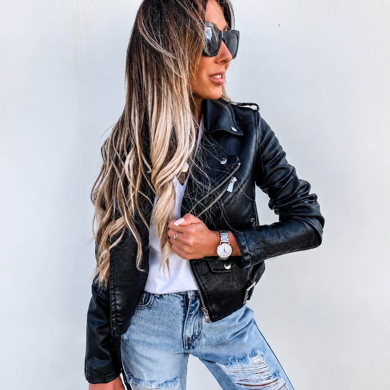 Alivia - Veste classique pour femmes avec fermeture éclair