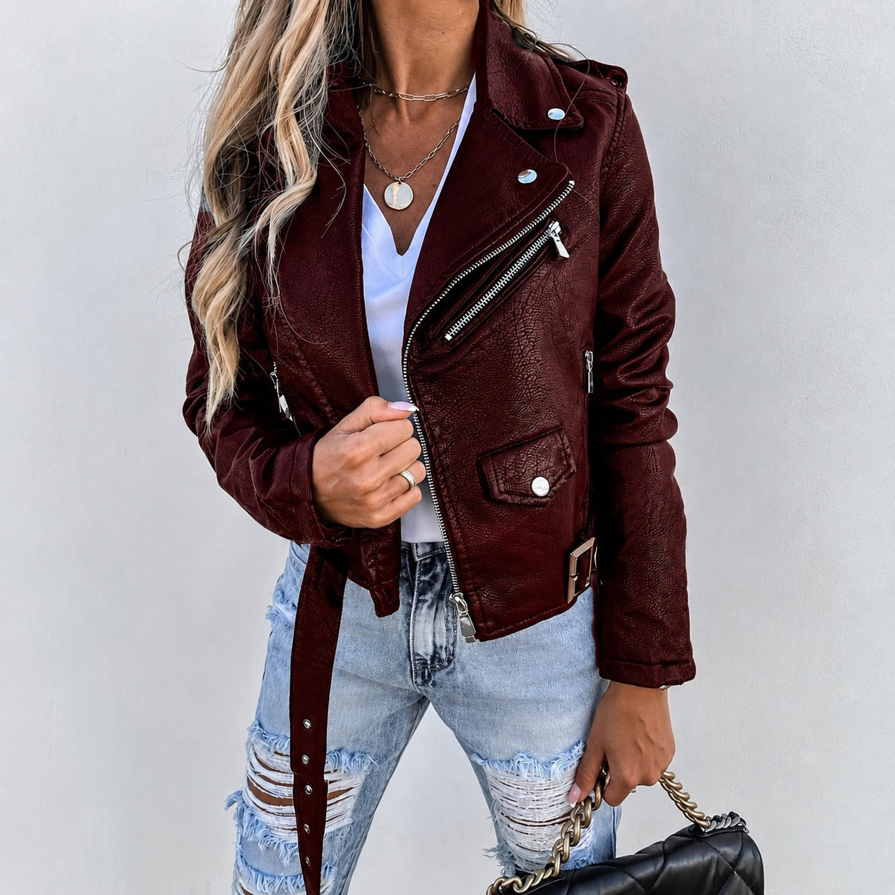 Alivia - Veste classique pour femmes avec fermeture éclair