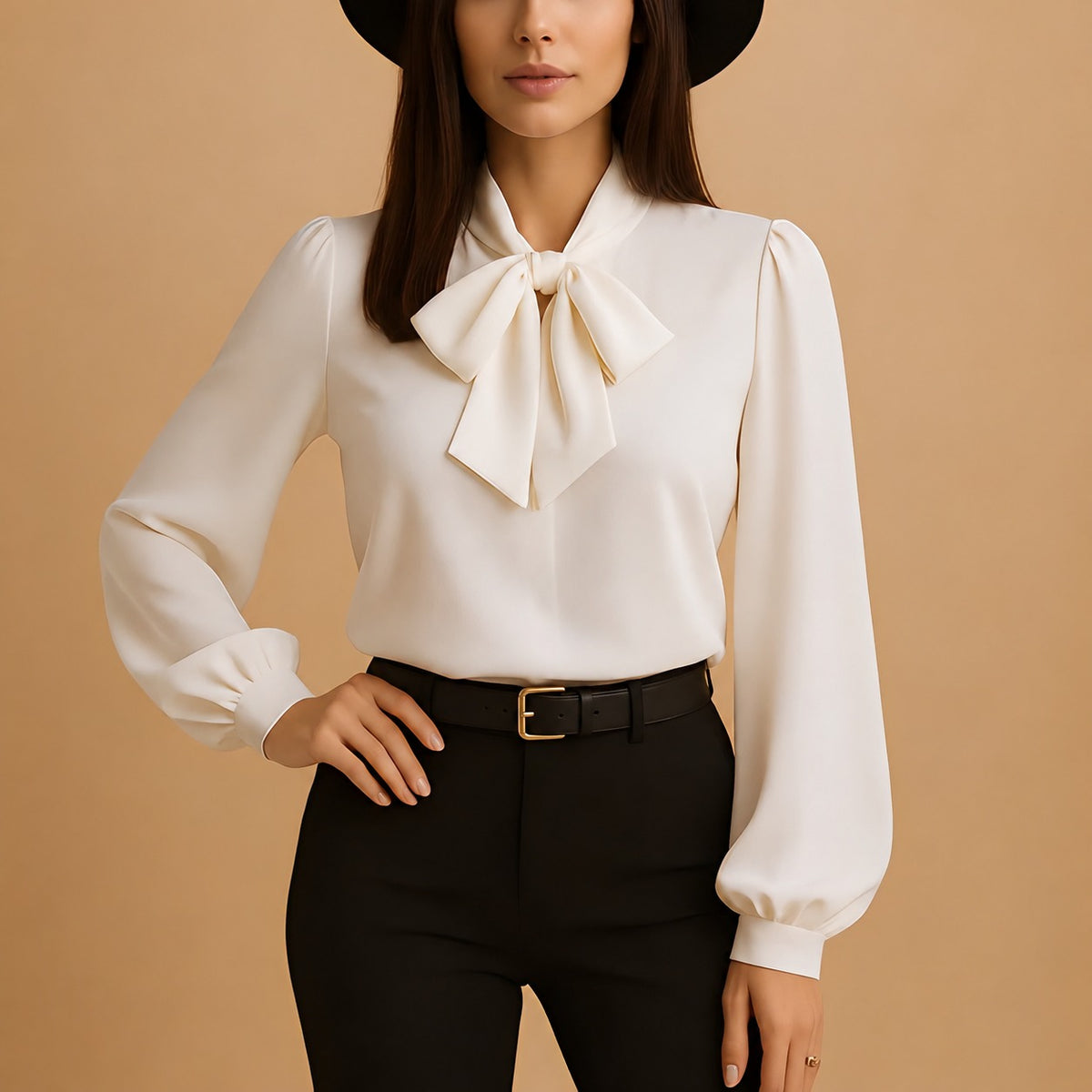 Blainne - Blouse élégante pour femme avec nœud