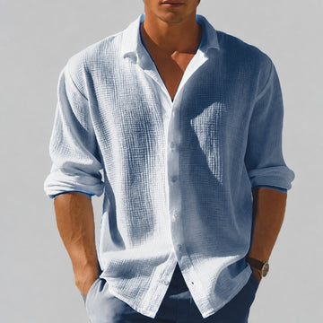 Kelvin - Chemise d'été pour hommes, légère et décontractée à boutons
