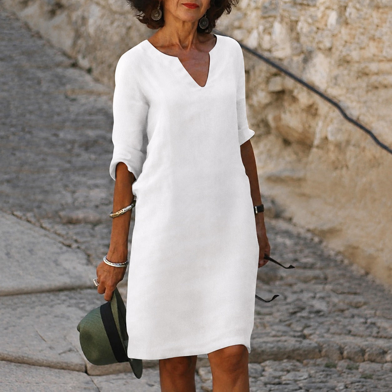 Sara - Robe élégante et unie