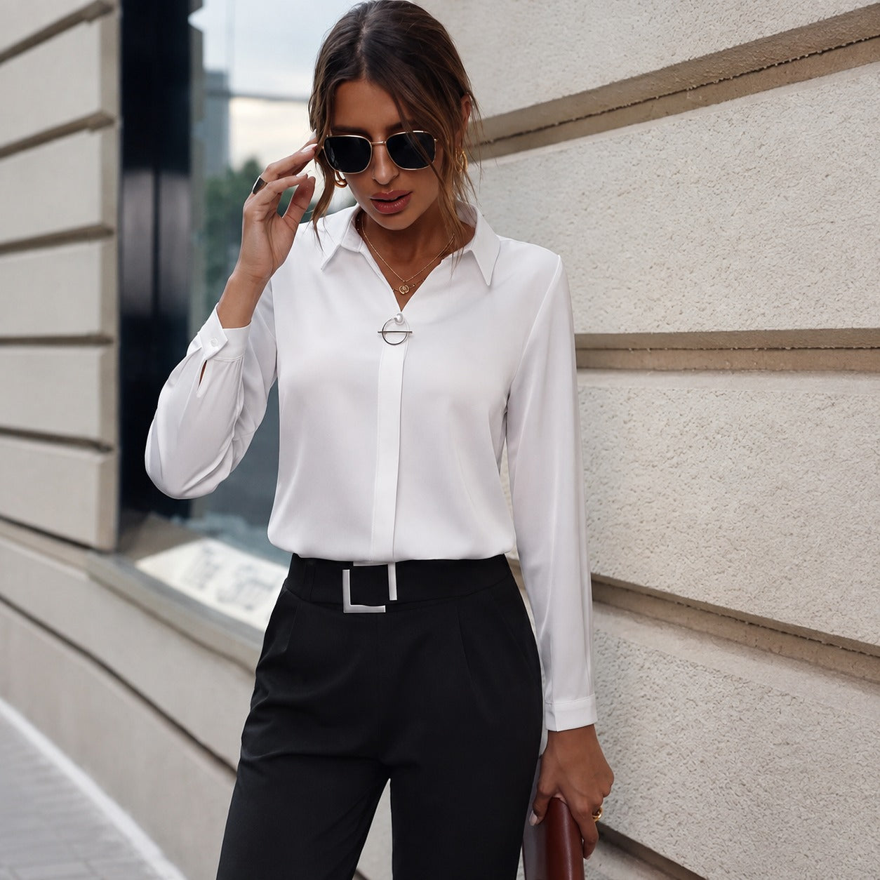 Sharlene - Chemise casual à manches longues