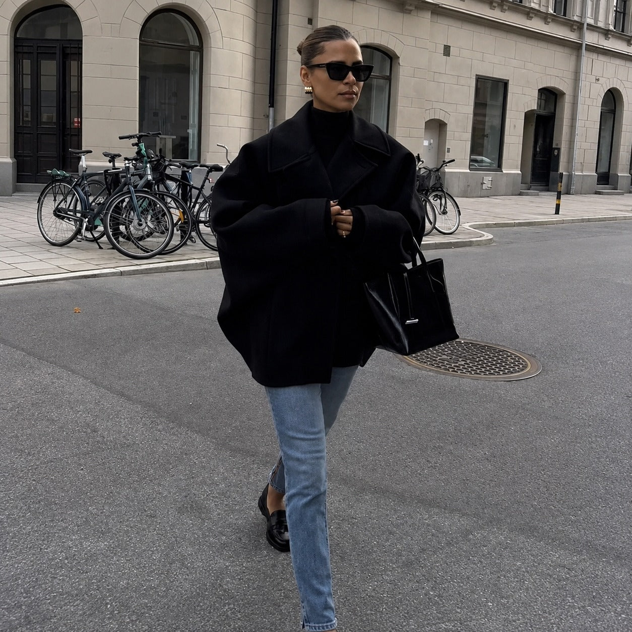 Elena - Manteau oversize à double boutonnage