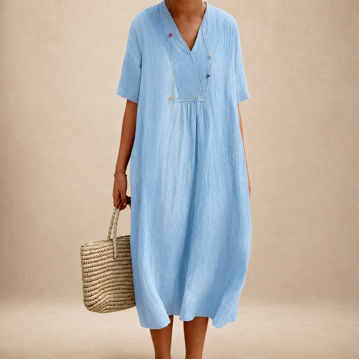 Leilani - Robe élégante pour femmes avec col en V