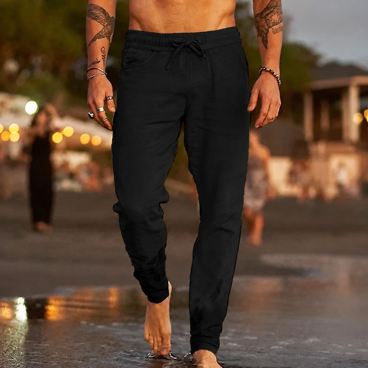 Pantalon pour homme léger et décontracté, à la coupe confortable