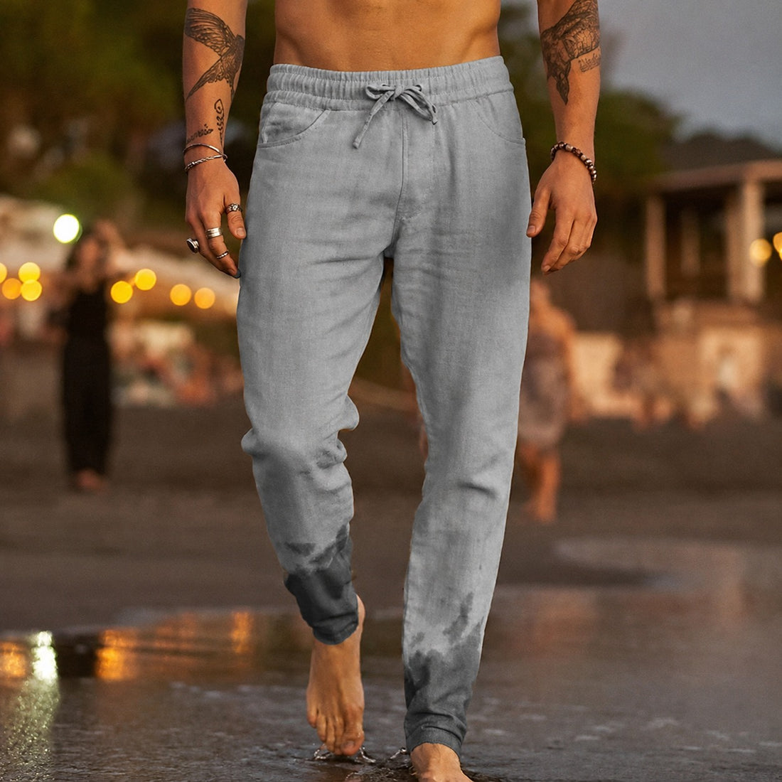 Pantalon pour homme léger et décontracté, à la coupe confortable