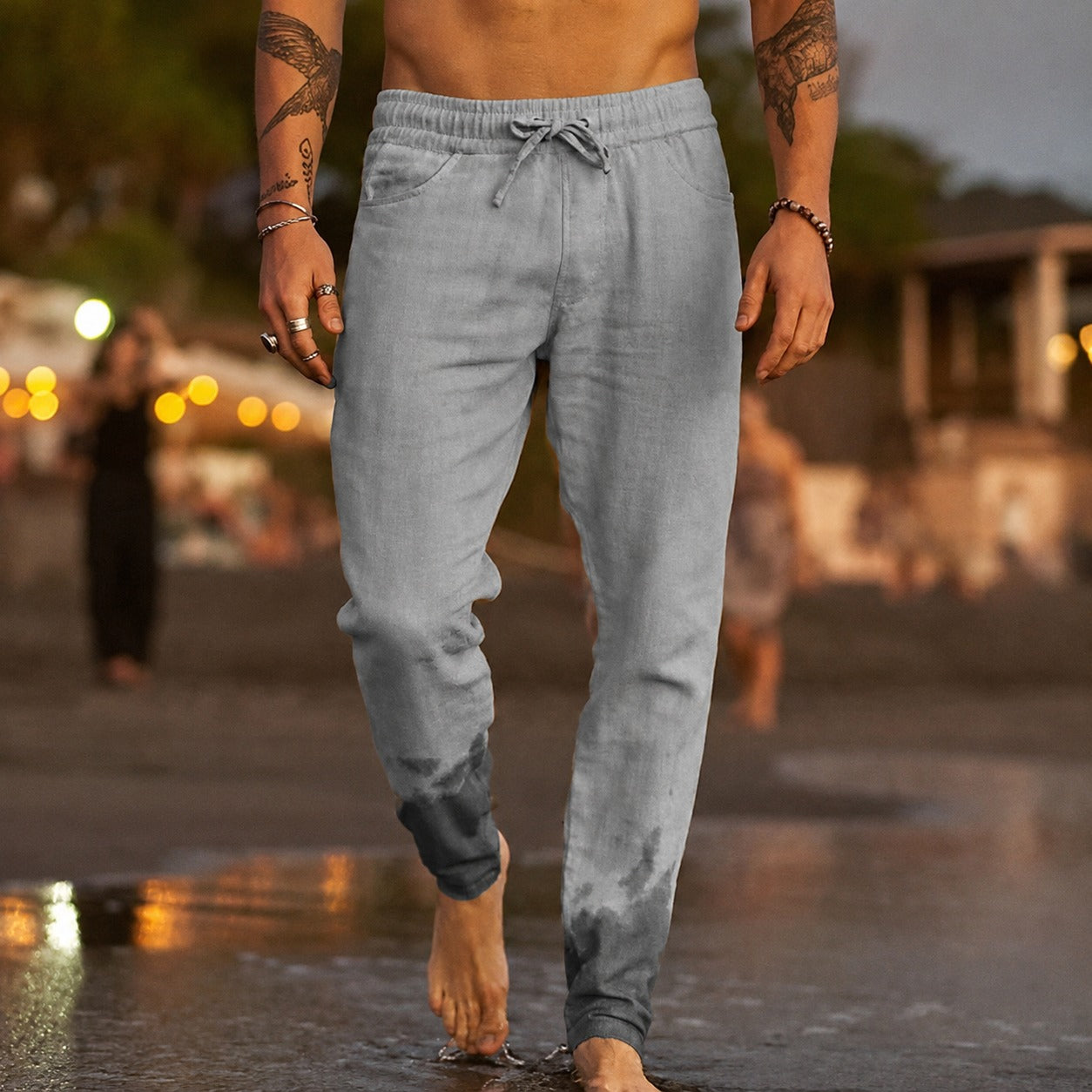 Pantalon pour homme léger et décontracté, à la coupe confortable