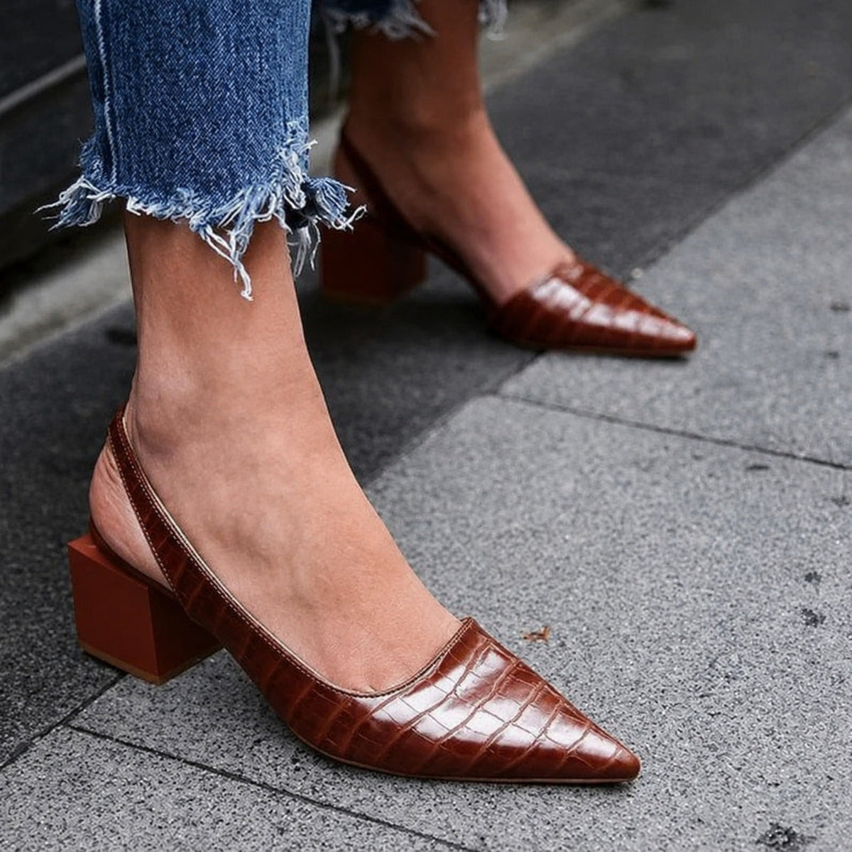 Caroline - Talons slingback confortables pour femmes