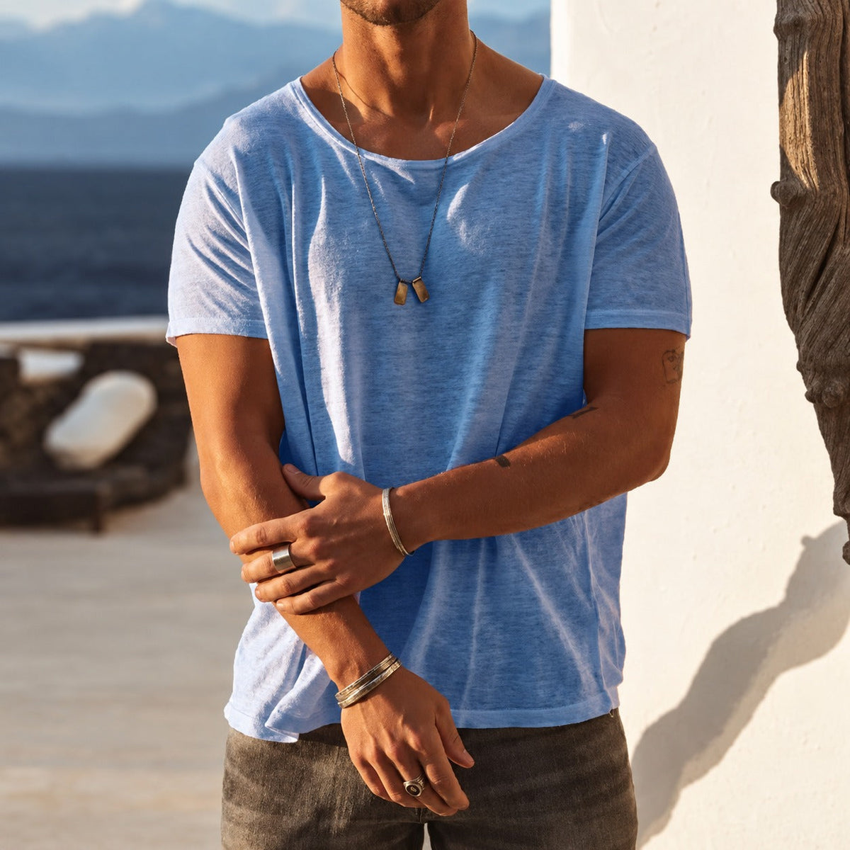 Lennon – T-shirt décontracté quotidien avec coupe confortable