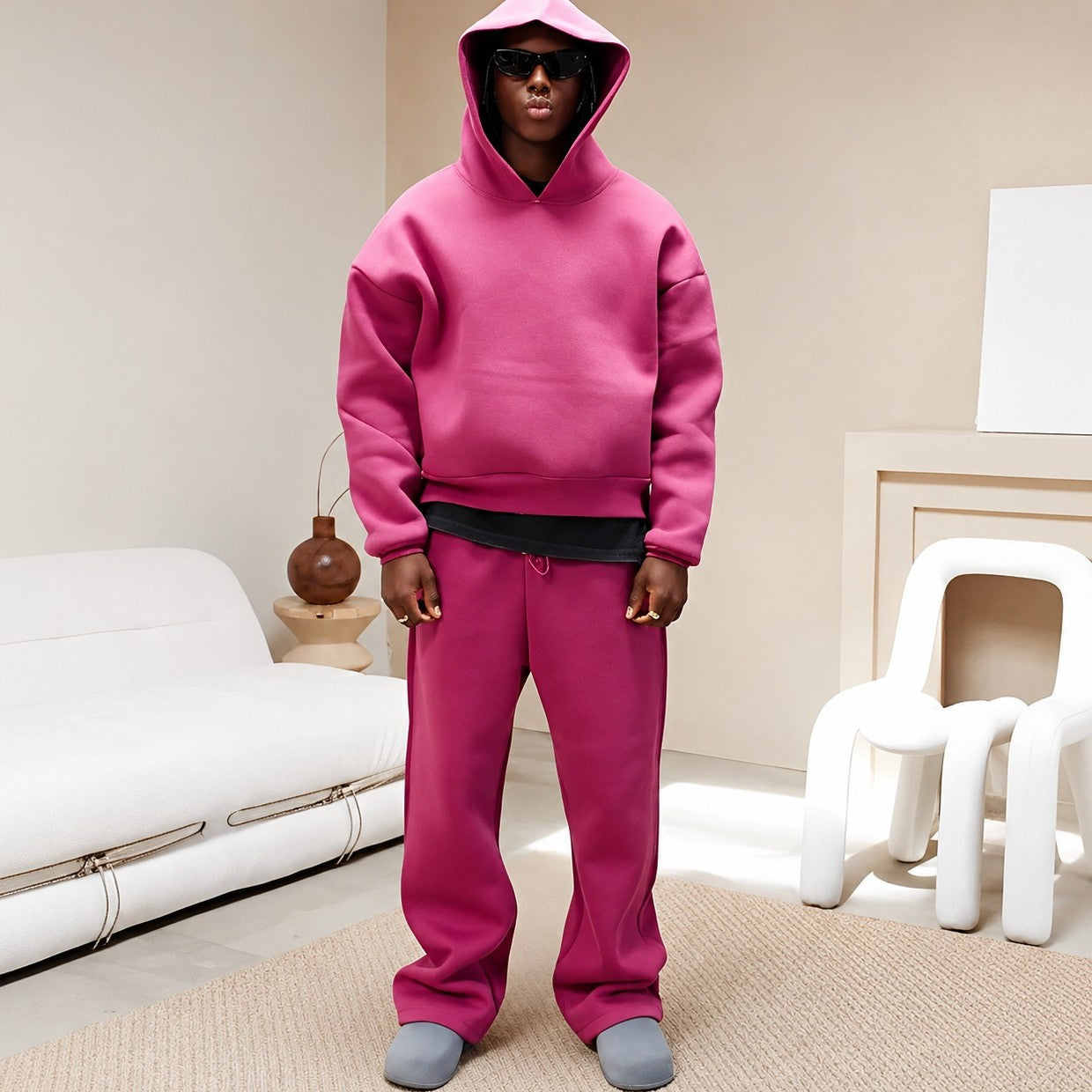Marco - Ensemble de hoodie oversize chaud pour hommes