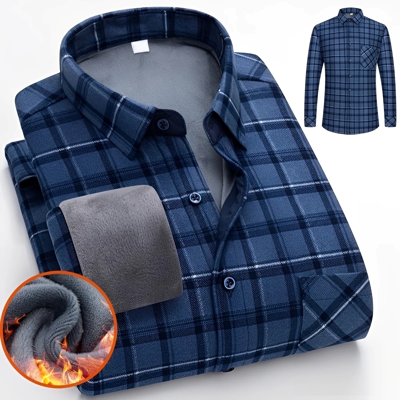 Anton - Chemise à carreaux élégante et chaude pour hommes