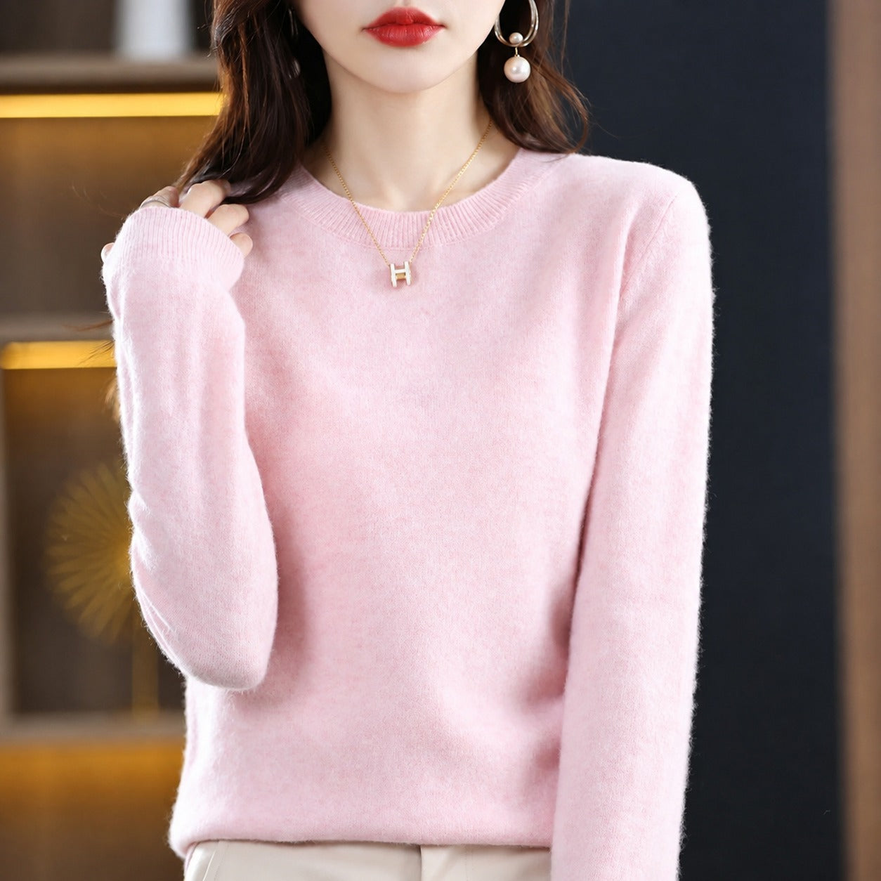 Erica - Pull décontracté à col rond pour femme