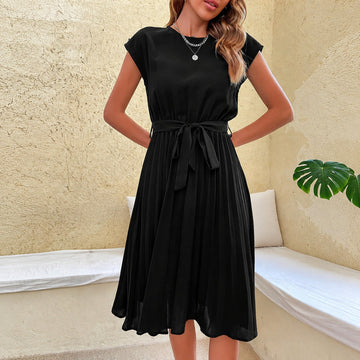 Klara - Mini-robe plissée d'été à manches courtes