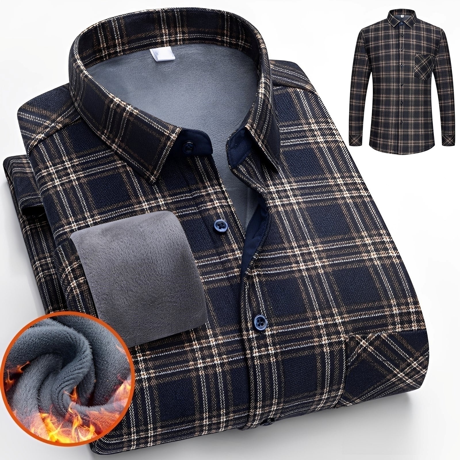 Anton - Chemise à carreaux élégante et chaude pour hommes