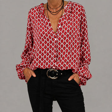Zara - Blouse décontractée et ample avec col en V